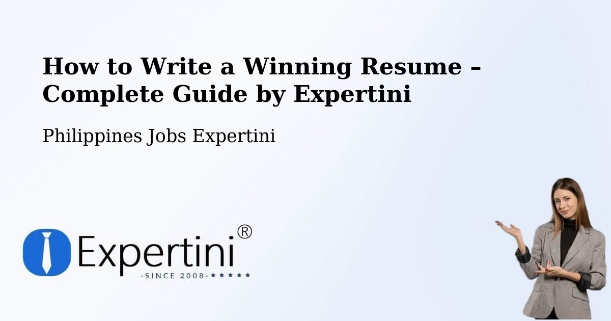 Resume Writing Guide for Job Seekers – Dipolog - Dipolog, Philippines Jobs Expertini